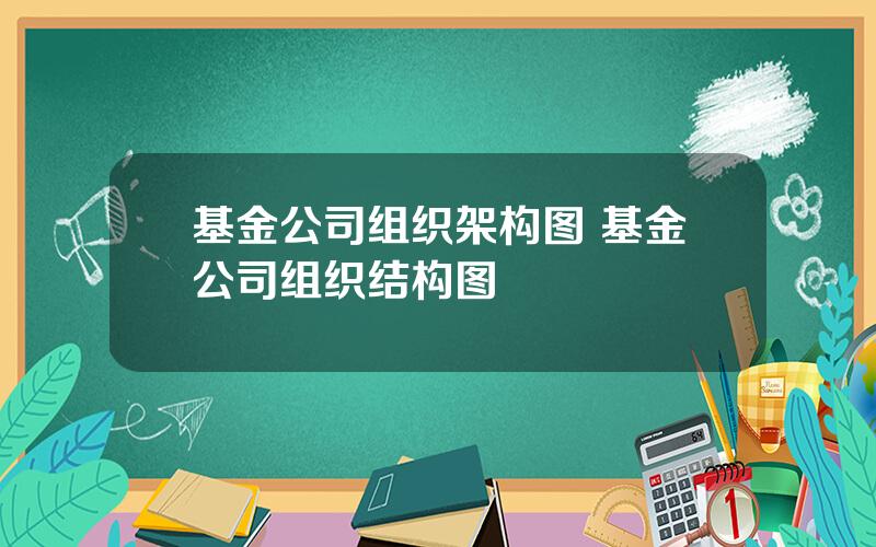 基金公司组织架构图 基金公司组织结构图